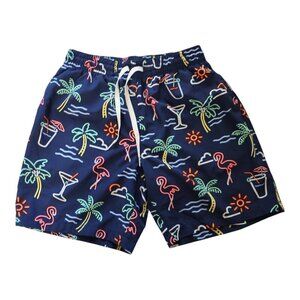 Chubbies The Neon Lights 7" Swim Trunk Classic Swim Trunks Small Blue